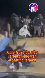 Pintu Truk Tiba-tiba Terbuka, Suporter Argentina Terluka