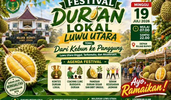 Festival Durian Lokal Luwu Utara Segera Digelar, Hadirkan Kontes Berhadiah Jutaan hingga Coaching Clinic