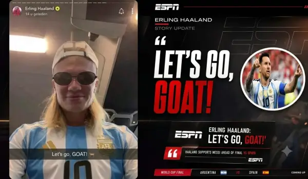 Pakai Jersey Argentina Jelang Final Piala Dunia 2026, Erling Haaland: Let’s Go, GOAT!