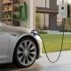 Ilustrasi mobil listrik. (Gemini AI)