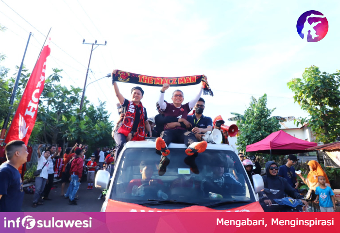Ribuan Suporter PSM Makassar Arak Taufan Pawe Menuju Stadion BJ Habibie