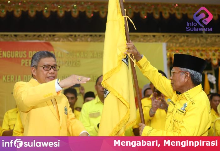 Lantik Kepengurusan Golkar Gowa, Taufan Pawe Berpesan Kader Kerja Ekstra Hadapi Pemilu 2024