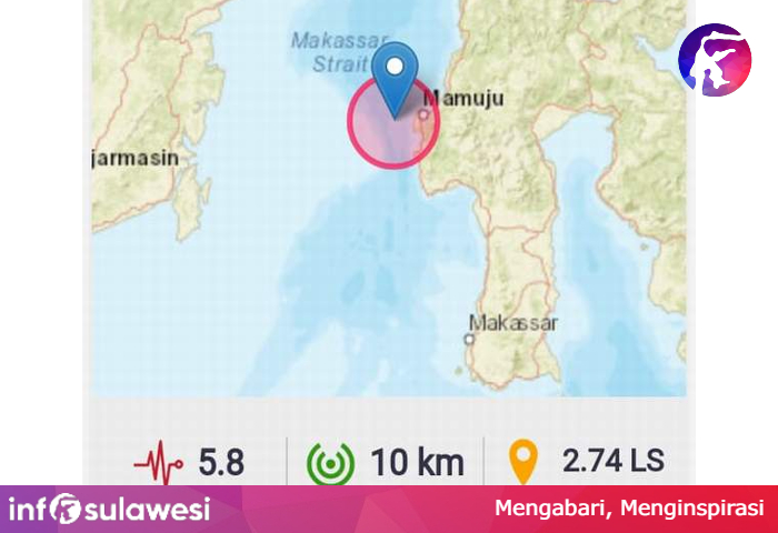 BREAKING NEWS....Gempa Magnitudo 5,8 Landa Mamuju, Terasa Sampai IKN dan Samarinda