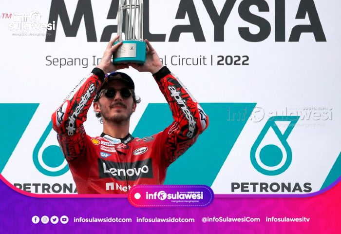 Bagnaia Naik Podium MotoGP Malaysia, Selangkah Lagi Juara Dunia, Ini Klasemen Sementara