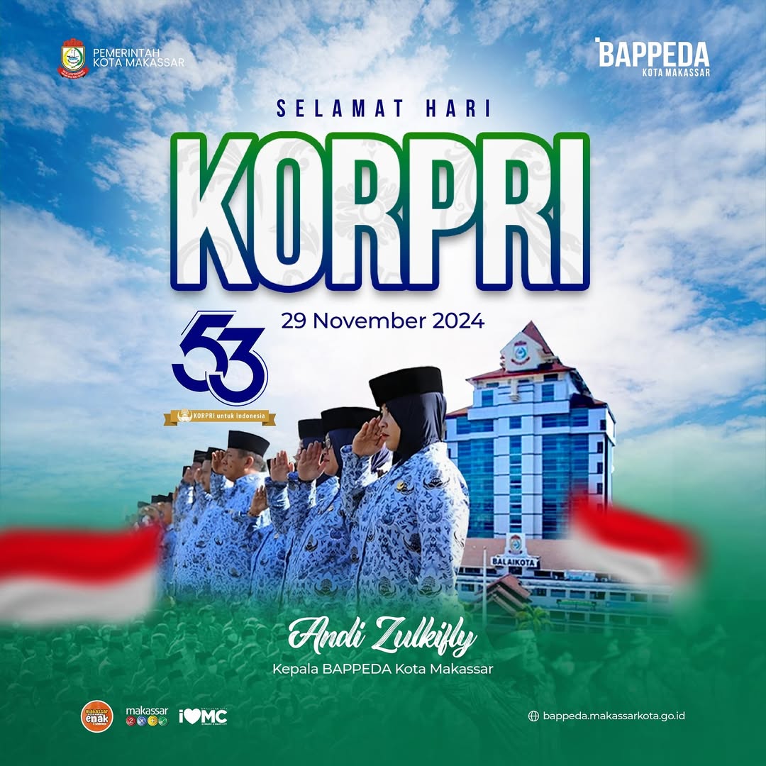 Selamat_Hari_Ulang_Tahun_Korps_Pegawai_Republik_Indonesia_ke-53._Semoga_Korpri_semakin_solid,_profesional,_dan_menjadi_pilar_utama_dalam_pembangunan_bangsa.__@andizulkifly10_#pemkotmakassar_#bappedakotamakassar